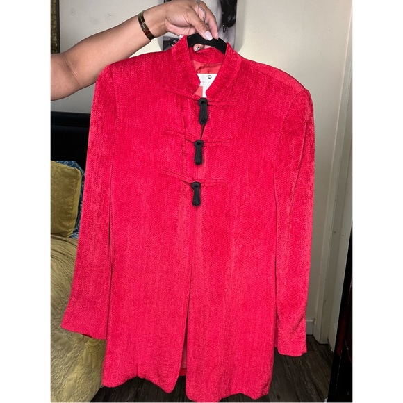 Saks Fifth Avenue Mandarin Style Tassel Jacket - Picture 3 of 6